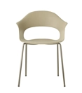 Lady B - Gambe Cromo - Ottone Satinato - Nikel Nero Lucido Sedie in plastica di design Scab 1